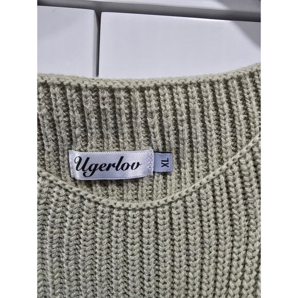 NWOT Ugerlov Sage Short Sleeve Knit Sweater Top XL with Pocket - Picture 6 of 8